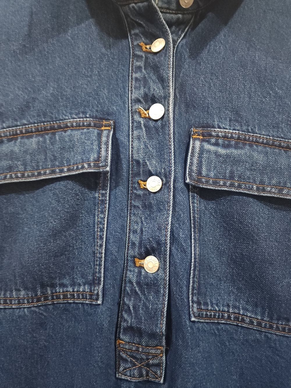 Madewell Blue Denim Button-Front Jacket Dress - Picture 5 of 8
